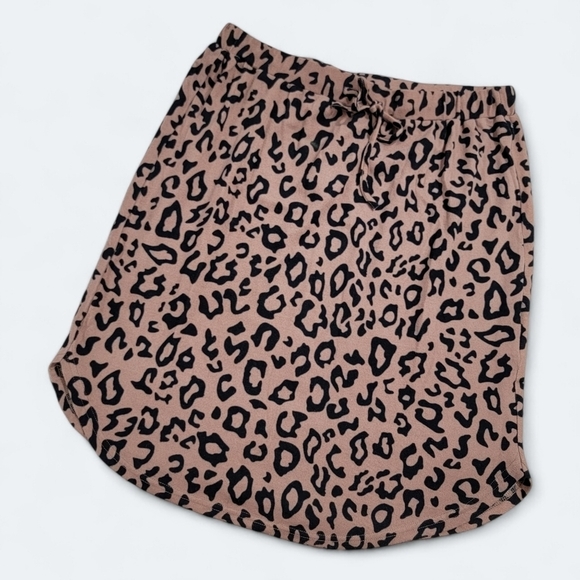 Tickled Teal Leopard Print Knit Knee Length Skirt Size 1X - Picture 1 of 15